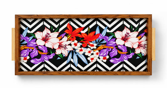 Marigold Cadence Oak Handles Tray