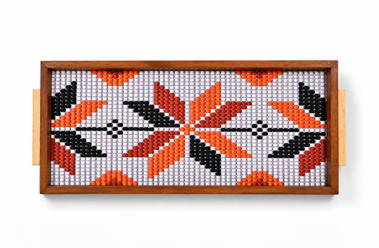 Lavender Passage Oak Handles Tray