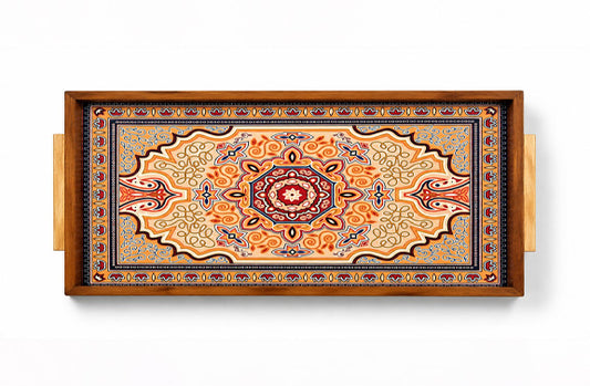 Lotus Odyssey Oak Handles Tray