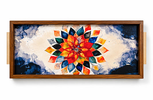 Quartz Horizon Oak Handles Tray