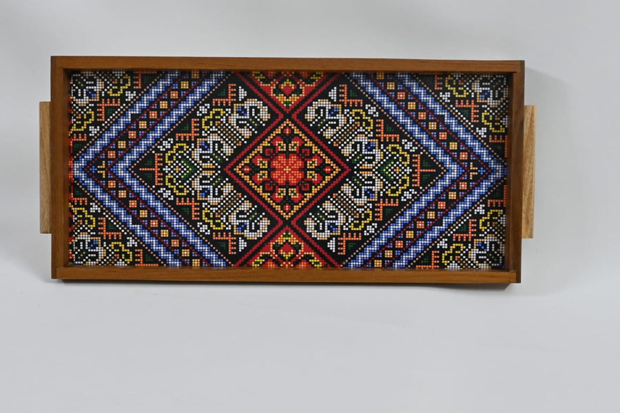 Cobalt Legacy Oak Handles Tray